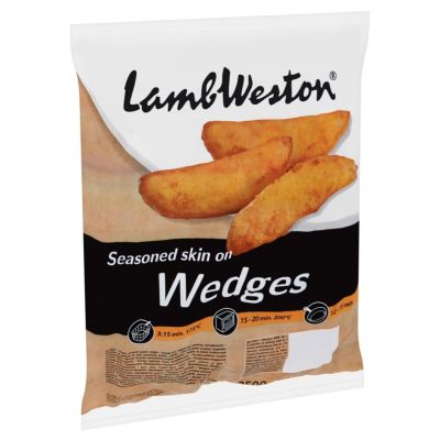 Potato wedges with skin frozen, with spices, LambWeston, 2.5 kg